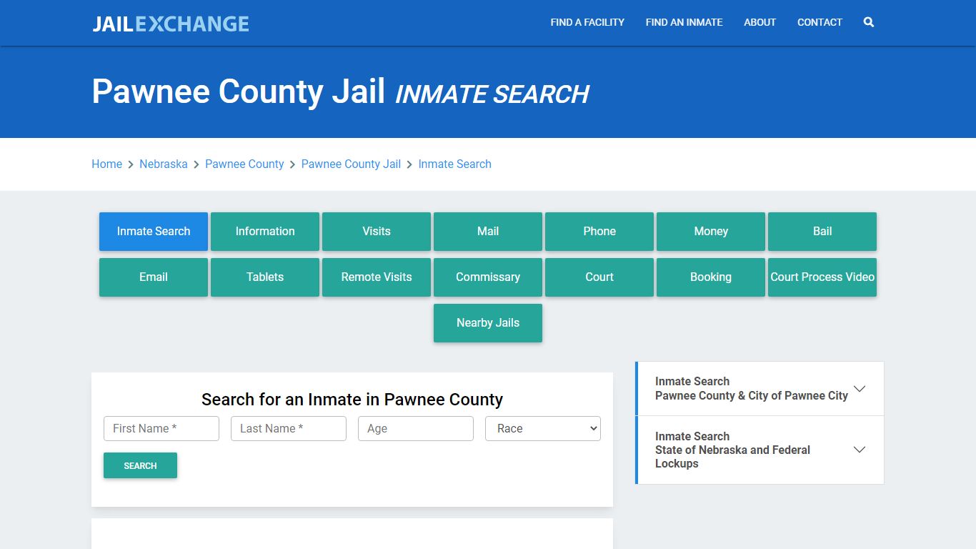 Pawnee County Jail, NE Inmate Search: Roster & Mugshots